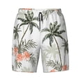 thumbnail image 4 of Lsque Mens Swim Trunks Vintage Palm Trees Pattern - Bathing Suit Compression Liner - Beach Swim Shorts Swimwear - (S-3XL) - Stretch Quick Dry -Small, 4 of 9
