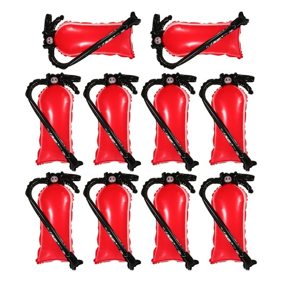 COMPUKAS 12 Pcs Firefighter Party Decorations Balloons Inflatable Fire Extinguisher Theme Props Red Decor