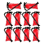 HEMOTON 12Pcs Red Inflatable Fire Extinguisher Shaped Balloons for Firefighter Party Decorations