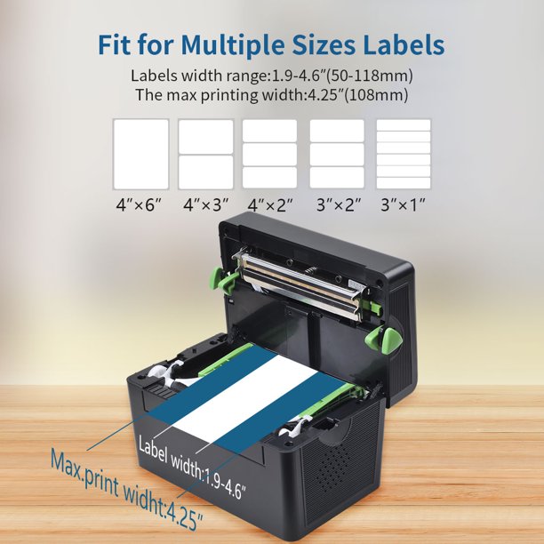 VRETTI Shipping Printer, Thermal Label Printer 4x6 Compatible with Windows,Mac,Linux, Desktop Barcode Printers Machine Shipping Packages,Small Business, UPS, FedEx. - Walmart.com