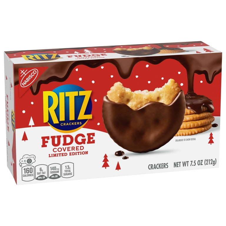 リッツ ファッジ　チョコがけ　Ritz Fudge 冬季限定212g✖️4箱 4 pack) RITZ Fudge Covered Holiday Crackers, Limited Edition, 7.5