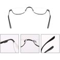 thumbnail image 3 of GFDYREE Half Reading Glasses Half Rim Metal Frame Glasses Spring Hinge Readers for Men and Women, 3 of 6