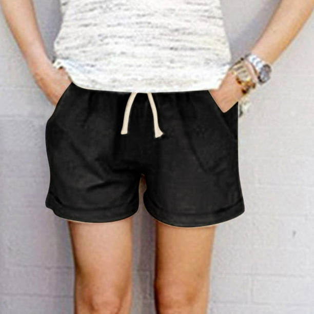 CHGBMOK Shorts Women Fashion Casual High-waist Pants Straight-leg Sports  Casual Loose Shorts Women Shorts on Clearance