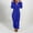 Blue, variant on Wensltd Womens Fleece Pajamas Jumpsuit Warm Sleepwear One Piece Zipper Loungewear