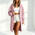 thumbnail image 4 of Zip Up Hoodie for Women Oversized Long Sleeve Sweatshirt Casual Fall Winter 2026 Track Jacket with Pocket, 4 of 5
