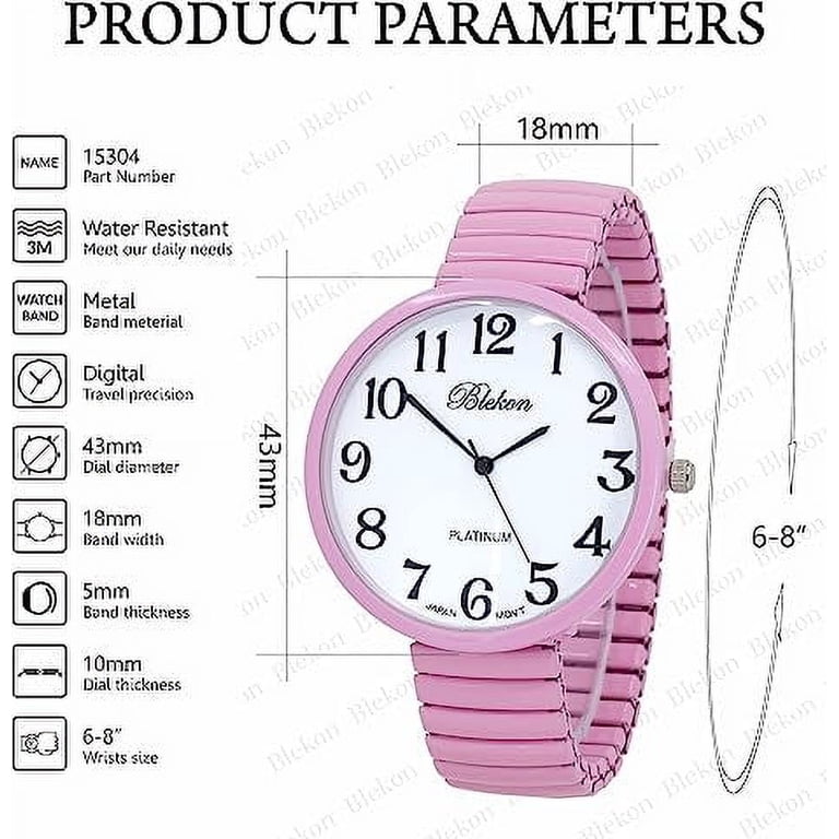 Blekon, Fashion Watch, PC21J, Large Metal Stretch Band 