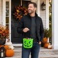 thumbnail image 3 of Decorr Halloween Pumpkin Candy Bucket, 5.3x7.1" Plastic Trick or Treat Pail with Handle, Halloween Party Supplies, Kids Halloween Party Candy Storage Basket for Holiday Gift Goodie Holder, 3 of 5