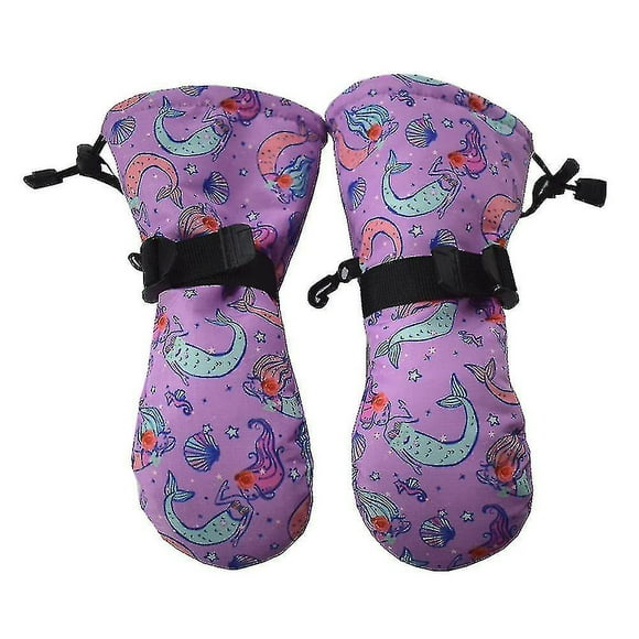 Guantes de invierno para niños y niñas, impermeables, de esquí puro, para exteriores
