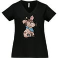 thumbnail image 3 of Inktastic Western Dilly Donkey Women's Plus Size V-Neck T-Shirt, 3 of 5