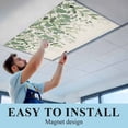 thumbnail image 5 of 3 Pack Eucalyptus Leaves Fluorescent Light Covers for Ceiling Lights Green Leaves Idyllic Wind Farmhouses Vintage Magnetic Ceiling Light Covers Overhead Light Filters for Office Classroom Home, 5 of 9