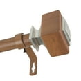 thumbnail image 3 of 1" Dia Faux Wood Curtain Rod 28-48 inch with Damyanti Finials - Chestnut, 3 of 3