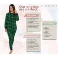 thumbnail image 5 of Silver Lilly Buffalo Plaid Women's One Piece Pajamas - Adult Unisex Union Suit with Drop Seat (Green/Black Plaid, Large), 5 of 6