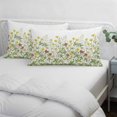 thumbnail image 3 of Spring Floral Pillow Covers, Linen Long Throw Pillow Case, Vintage Country Flowers Botanical Watercolor Holiday Pillow Protector Decorative Cushion Cover for Living Room/Bedroom 20" x 26", 3 of 8