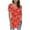 Red, variant on IROINNID Women Fashion Comfy Printed Casual Round Neck Fashion Short Sleeve Loose T-Shirt Blouse Tops