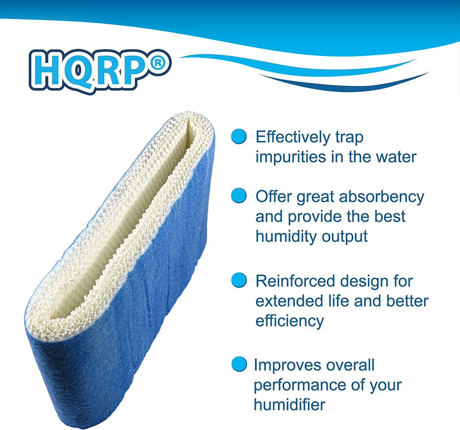 HQRP 3-Pack Wick Filter Replacement for Honeywell HC-14 HC-14N HC14 HC14V1 Filter E Compatible with Honeywell HCM-6009, HCM-6010, HCM-6011, HCM-6012, HEV680, HEV685 Series Humidifiers