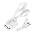 thumbnail image 1 of Rizador de pestañas eléctrico portátil, recargable por USB, inteligente, de larga duración, con 2 modos de temperatura, color blanco, 1 of 14