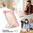 thumbnail image 5 of Rugged Shockproof Case for Apple iPad mini 7th Generation/ iPad mini 6th Gen, 360 Rotating Stand Shoulder Strap Bumper Anti-Scratch Kids Friendly Case Cover for iPad mini 6 7 8.3", Rosegold, 5 of 8