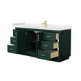 thumbnail image 3 of Wyndham Collection Miranda 66" Wood Veneer Single Bathroom Vanity in Green/Gold, 3 of 6