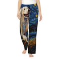 thumbnail image 1 of Fotbe Vintage Starry Sky Labrador A Pantalones de Pijama para Mujer, Pantalones de Dormir, Pantalones Pj con Cordón y Bolsillos-3X-Large, 1 of 6