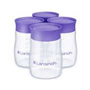 Lansinoh Breastmilk Storage Breast Pump Bottles, 4 Count