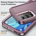 thumbnail image 3 of For Samsung Galaxy A54 Military Grade Dual Layer Shockproof Phone Case Build With Kickstand Dustproof Drop Proof Protective Cover for Galaxy A54 5G 6.4"(Purple/Pink), 3 of 8