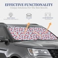 thumbnail image 4 of Balery 2 Piece Strawberries Car Windshield Sun Shade|Foldable Front Windshield Shade for Car Front Window for Most Sedans SUV Truck-Large, 4 of 7