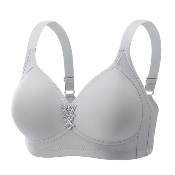 Levmjia Women's Closure Bra No Wire Front Soft Comfortable Everyday Lace Bralette Breathable Unlined Underwire Free Plus Size 32-40B/C/D Multi Colors