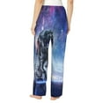 thumbnail image 3 of Naloa Astronauts Start Running Print Women’s Ultra-Soft Comfy Pajama Lounge Pants with Pockets & Drawstring, 3 of 8