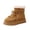 Brown, variant on Women Fleece Lace-up Round Ankle Boots Flat Sole Solid Casual Short Boots Plus Size for Daily Casual Indoor Outdoor