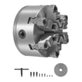 thumbnail image 1 of Torno VEVOR de 6 mordazas, 160 mm, autocentrado con soporte D1-4, 1 of 9