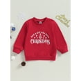 thumbnail image 2 of Bagilaanoe Toddler Baby Girl Boy Christmas Sweatshirt Long Sleeve Print Pullover 9M 12M 24M 3T 4T 5T Kids Fall Loose Tee Tops, 2 of 8
