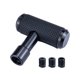 thumbnail image 5 of Perillas de cambio de marchas automáticas de aleación de aluminio para automóvil, universales, con 3 gomas Negro, 5 of 9