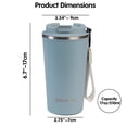 thumbnail image 2 of Aquaphile Thermo Coffee Mug to Go with Strap 17oz, Reusable Travel Mug with Insulation, Leak Proof Stainless Steel Thermal Cup for Hot and Cold Drinks, Red, 2 of 4
