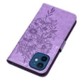 thumbnail image 5 of Decase iPhone 12 Case, Butterfly Patterned Wallet Case, Magnetic Folio Faux Leather with Wrist Strap Credit Card Holder Slots Kickstand Protective Cover For iPhone 12, Lightpurple, 5 of 14