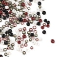 thumbnail image 4 of 4500pcs 6 style 12/0 Glass Seed Beads Silver Lined & Opaque Colours Round Hole Beads Gray 2mm Hole: 1mm 750pcs/style, 4 of 8