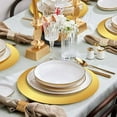 thumbnail image 5 of 100 Pieces Gold Paper s Round Disposable Glitter Table Mats Mirror Foil ative Place Mats for Wedding Holiday Party Christmas Dining Table, 5 of 6