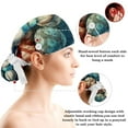Baseball Ball Background Women Surgical Cap with Bow Hair Matching