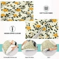 thumbnail image 6 of Yellow Floral 20x40" Plush Pillow Case, Zippered Bed Pillow Cover for All Seasons Use, 6 of 9