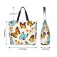 thumbnail image 5 of Disketp Butterflies Bolsa Tote Estampada para Mujer, Bolso de Hombro y de Mano para Compras y Viajes, 5 of 8