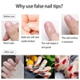 thumbnail image 2 of Almond Shaped False Nail Tips - Medium Almond Shaped Clear Nails Full, 2 of 5