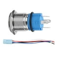 thumbnail image 2 of 12v Switch, Simple Operation 16mm/0.3in Self-latching  Corrosion Resistance Push Button Switch Stainless Steel  For Professional Use, 2 of 8