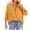 Yellow, variant on HAiming Womens Button down Shirts Casual V Neck Solid Color Long Sleeve Loose Collared Plain Blouses Tops with Pocket