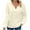 Beige-03, variant on STETMN Women's V Neck Sweatshirt Loose Waffle Knit Tops Fall Long Sleeve Pullover Shirts