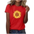 thumbnail image 2 of Shorts pour Femmes, Blouses pour Femmes, Mode Féminine Imprimé Manches Courtes Blouse Drôle Col Rond T-Shirt Tops, 2 of 5