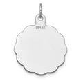 thumbnail image 2 of Auriga Fine Jewelry 14K White Gold .011 Gauge Scalloped Disc Charm for Women (L-29 mm, W-24 mm), 2 of 6