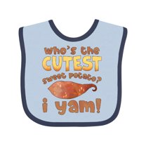 Inktastic Who's the Cutest Sweet Potato? I Yam Funny Thanksgiving Boys or Girls Baby Bib