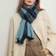 thumbnail image 3 of Bufanda cálida tipo manta para mujer, bufanda para el cuello, bufanda de invierno, chal de tartán con borlas de gran tamaño, pashmina a cuadros acogedora, 3 of 5