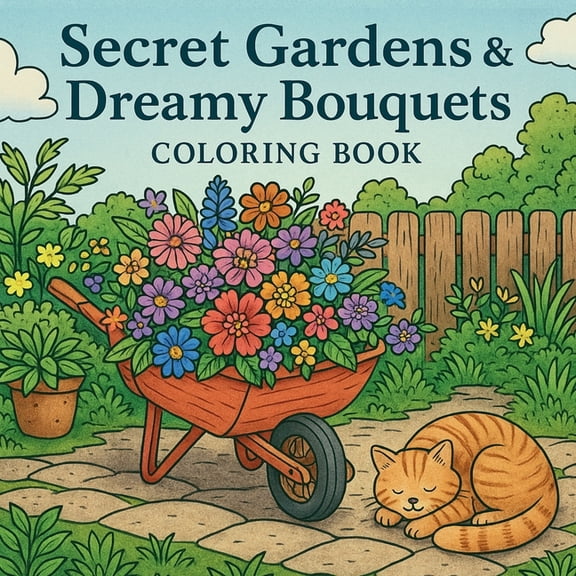 Secret Gardens & Dreamy Bouquets Coloring Book, (Paperback)