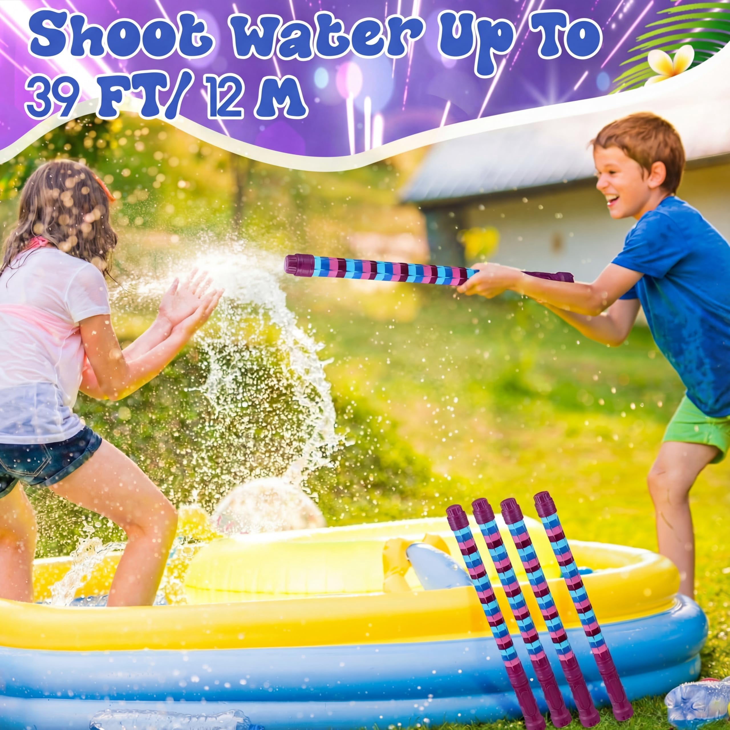 6 Video Game Water Blaster Shooters Summer Pool Beach Party Supplies