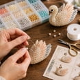thumbnail image 5 of Tiny 3D Beaded Animal DIY Kit – Beginner Friendly Handmade Bead Art Set, Cute Mini Animal Decor Gift for Craft Lovers Swan, 5 of 6